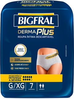 Roupa Intima Unissex Bigfral Derma Plus G/Xg 7un