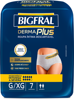 Roupa Intima Unissex Bigfral Derma Plus G/Xg 7un