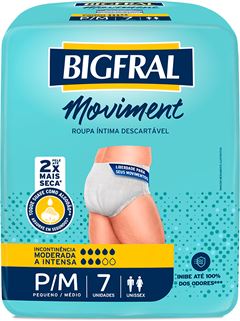 Roupa Intima Unissex Bigfral Moviment P/M 7un