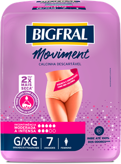 Roupa Intima Feminina Bigfral Moviment G/Xg 7un