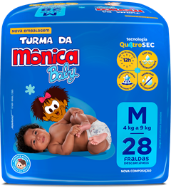 Fralda Turma Monica Jumbo M 28un