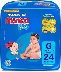 Fralda Turma Monica Jumbo G 24un
