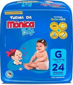 Fralda Turma Monica Jumbo G 24un