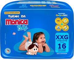 Fralda Turma Monica Jumbo Xxg 16un