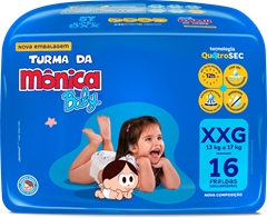 Fralda Turma Monica Jumbo Xxg 16un