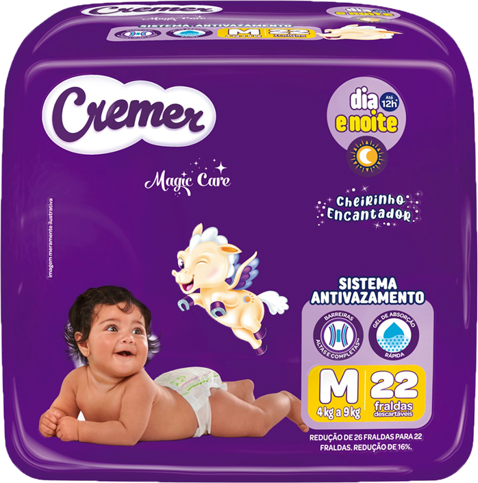 Fralda Cremer Jumbo M 22un