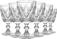 Jogo Taca De Vidro Ruvolo Diamond 330ml