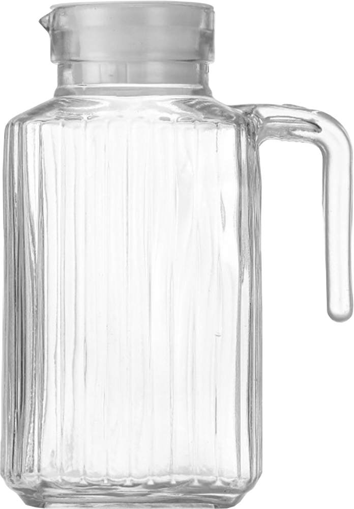 Jarra De Vidro Ruvolo Agua Quadrada Com Tampa 1,55l