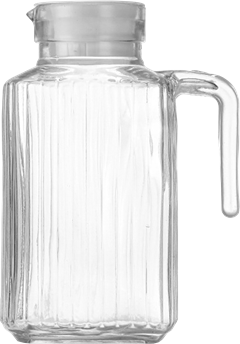 Jarra De Vidro Ruvolo Agua Quadrada Com Tampa 1,55l