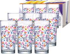 Jogo Copo De Vidro Ruvolo Decorado Tulipa 225ml