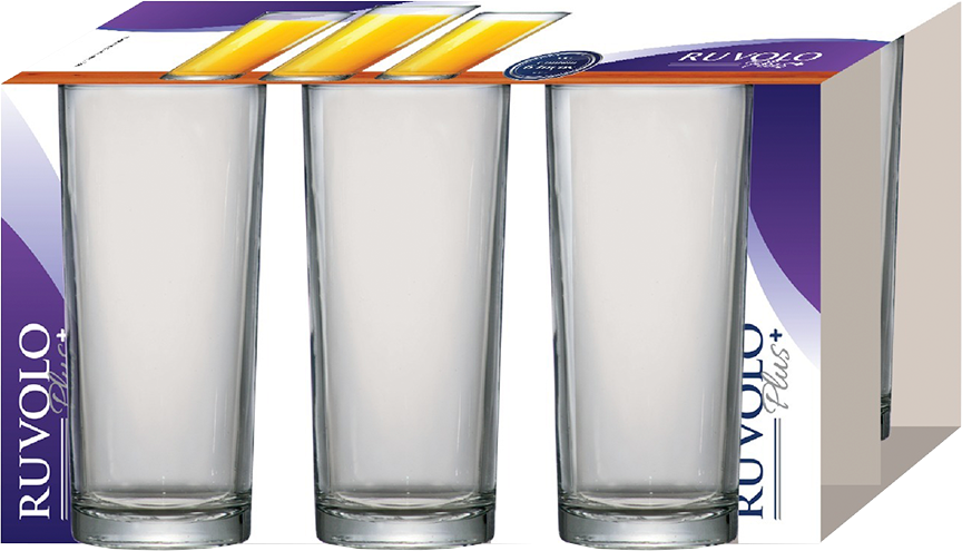 Jogo Copo De Vidro Ruvolo 255ml