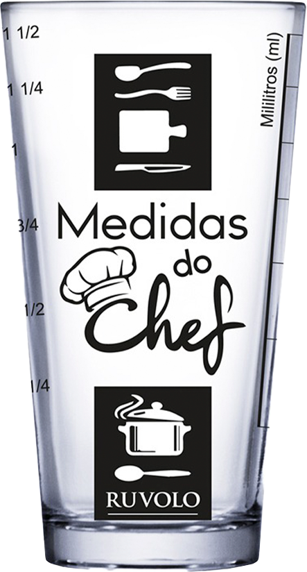 Copo De Vidro Ruvolo Medidor 350ml
