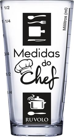 Copo De Vidro Ruvolo Medidor 350ml