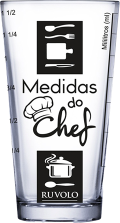 Copo De Vidro Ruvolo Medidor 350ml