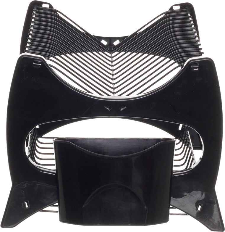 Escorredor Louca Aco/Plastico Metaltru 2 Andares Preto