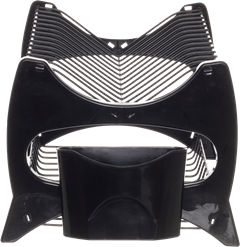 Escorredor Louca Aco/Plastico Metaltru 2 Andares Preto