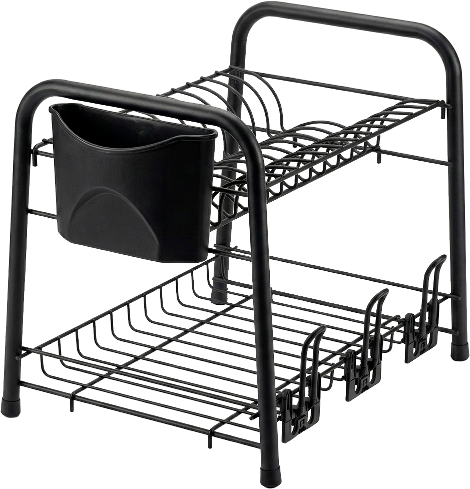 Escorredor Louca Aco Metaltru 2 Andares Preto