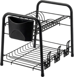 Escorredor Louca Aco Metaltru 2 Andares Preto