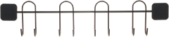 Suporte Para Vassouras Aco Metaltru Preto Adesivo 3m