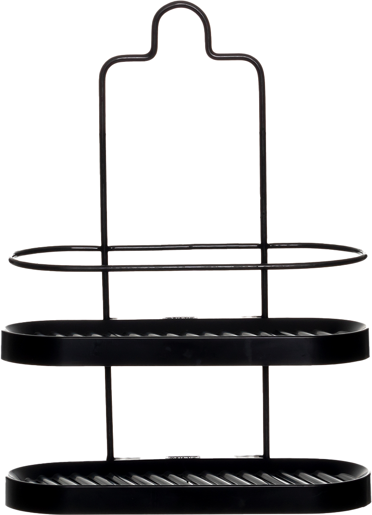Suporte Shampoo Duplo Aco Metaltru Preto