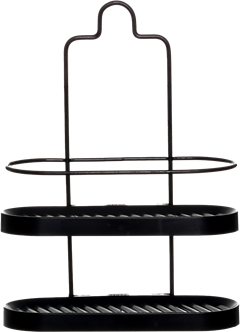 Suporte Shampoo Duplo Aco Metaltru Preto