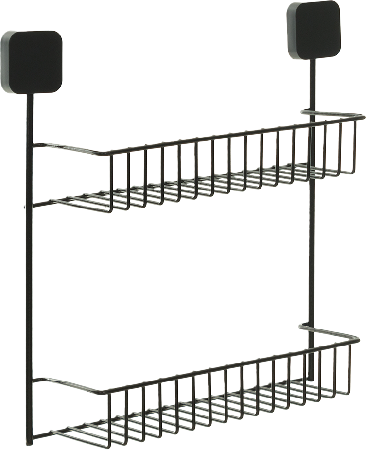 Suporte Duplo Aco Metaltru Quad Preto Adesivo 3m