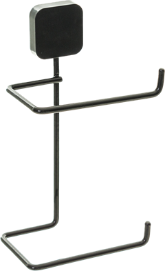 Suporte Papel Higienico Aco Metaltru Preto Adesivo 3m