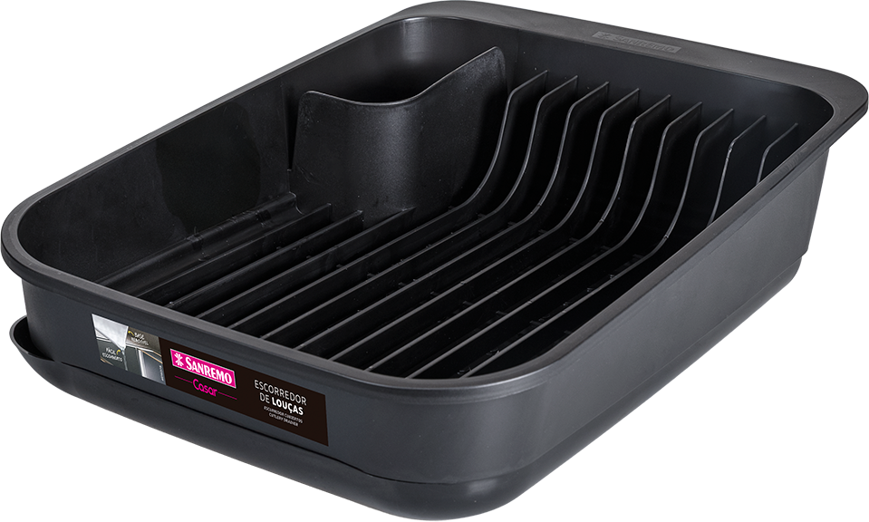 Escorredor Louca Plastico Sanremo Preto