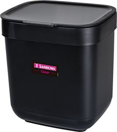 Lixeira Para Pia Plastico Sanremo Preta 3l