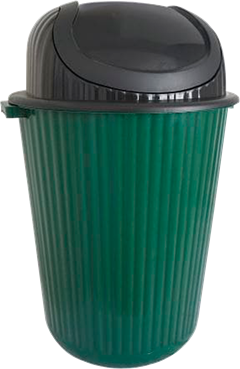 Lixeira Plastica Antares Basculante Preta 28l