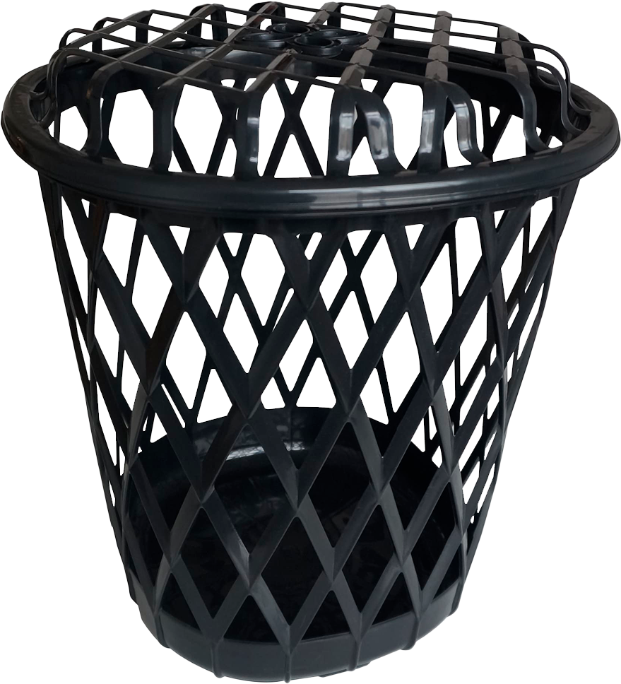 Cesto Plastico Telado Com Tampa Sortido 50l