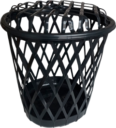 Cesto Plastico Telado Com Tampa Sortido 50l