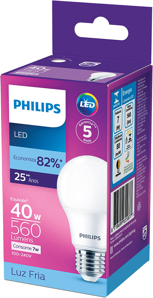 Lampada Philips Led 7w Bivolt