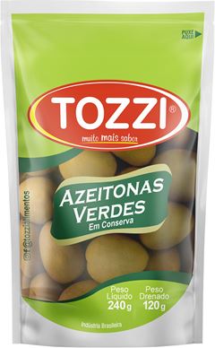 Azeitona Verde Tozzi Com Caroco Sachet 120g