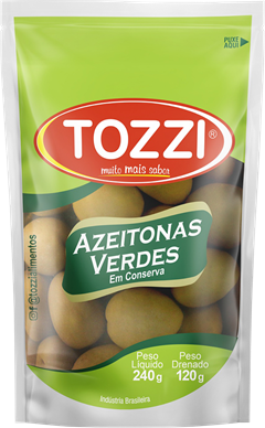 Azeitona Verde Tozzi Com Caroco Sachet 120g