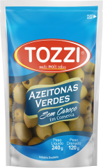 Azeitona Verde Tozzi Sem Caroco Sachet 120g