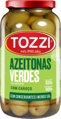Azeitona Verde Tozzi Com Caroco 500g