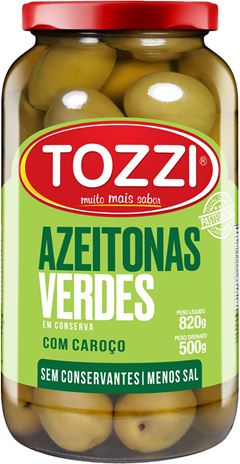 Azeitona Verde Tozzi Com Caroco 500g