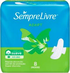 Absorvente Sempre Livre Suave Adapt Com Abas 8un