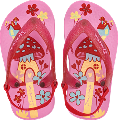 Sandalia Ipanema Fem Baby Rosa/Glitter/Vermelho