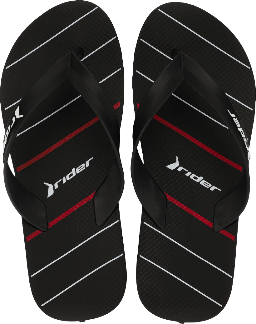 Sandalia Rider Feel Masc Adulto Preto/Preto/Vermelho