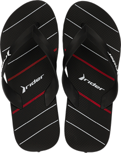 Sandalia Rider Feel Masc Adulto Preto/Preto/Vermelho