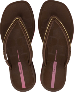 Sandalia Ipanema Glow Fem Adulto Marrom/Dourado/Rosa