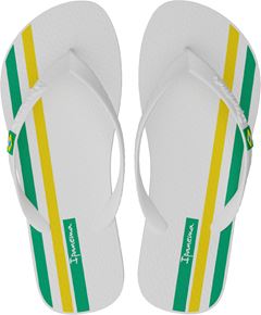 Sandalia Ipanema Brasil Masc Adulto Branco/Branco/Verde