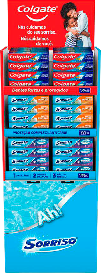 Creme Dental Colgate Display Mpa 90gr+ Sdb 90gr+ Tripla 70gr