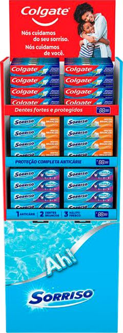 Creme Dental Colgate Display Mpa 90gr+ Sdb 90gr+ Tripla 70gr