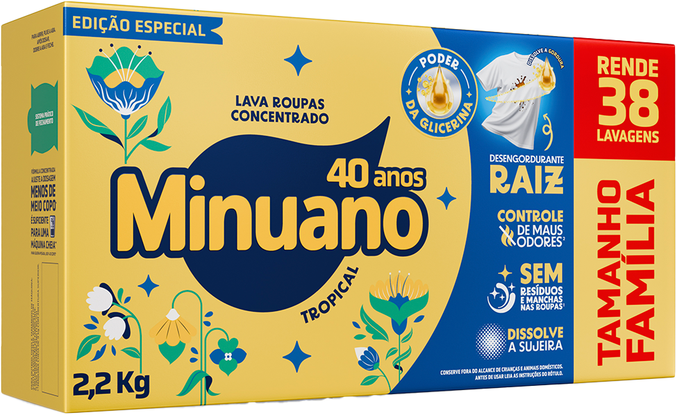 Sabao Em Po Minuano Tropical Amarelo 2,2kg