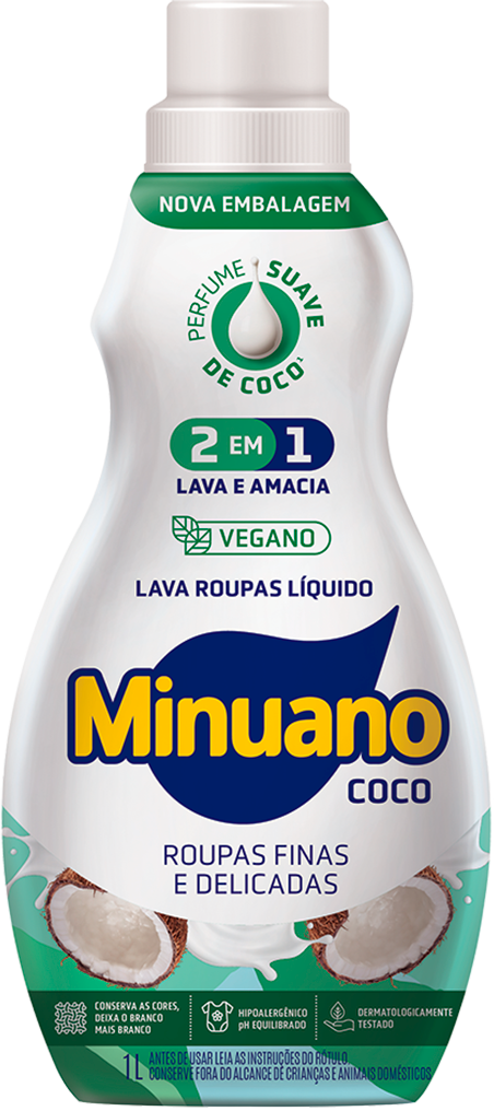 Sabao Liquido Minuano Coco Roupas Finas E Delicadas 1l