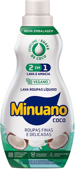Sabao Liquido Minuano Coco Roupas Finas E Delicadas 1l