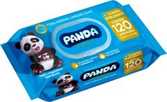 Toalha Umedecida Panda Premium Azul 120un